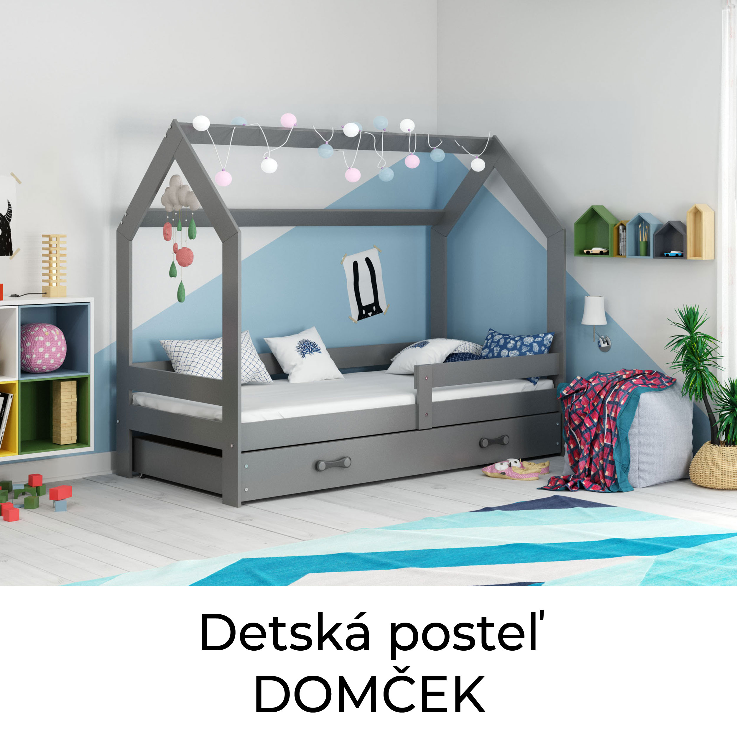 Detská posteľ Domček s úložným priestorom